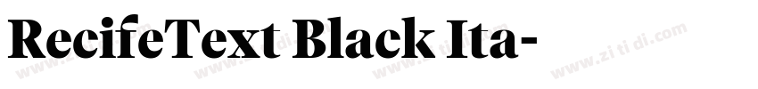 RecifeText Black Ita字体转换